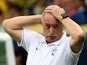 Head coach Luiz Felipe Scolari of Brazil reacts during the 2014 FIFA World Cup Brazil Third Place Playoff match against Netherlands on July 12, 2014