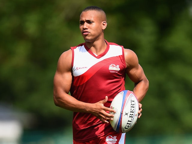 Marcus Watson in action during the England Sevens Squad Announcement for the Commonwealth Games on July 9, 2014 in London, England