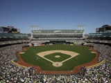  A general view during the Oakland Athletics game against the Houston Astros at O.co Coliseum on April 19, 2014