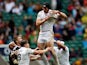 Tom Powell of England takes lineout ball during the Marriott London Sevens match between England and New Zealand at Twickenham Stadium on May 10, 2014 in London, England