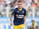 Tommaso Bianchi of Modena in action during the Serie B playoff match between AC Cesena and Modena FC at Dino Manuzzi Stadium on June 11, 2014