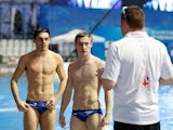 Chris Mears and Jack Laugher at the China FINA world diving series on July 17, 2014.