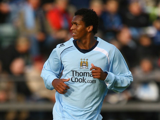Jo Silva of Manchester City during the UEFA Cup 1st Round 1st Leg Qualifying match between EB/Streymur and Manchester City at the Torsvollur Stadium on July 17, 2008