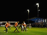 A general view of play during the FA Cup First Round Replay match between Nuneaton Town and Luton Town at the Triton Showers Community Arena on November 13, 2012