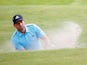Sergio Garcia of Spain plays his first bunker shot on the 15th hole during the final round of The 143rd Open Championship at Royal Liverpool on July 20, 2014 in Hoylake, England