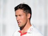 Simon Kerrigan of Lancashire during day one of the LV County Championship Division One match between Lancashire and Nottinghamshire at Liverpool Cricket Club on July 13, 2014