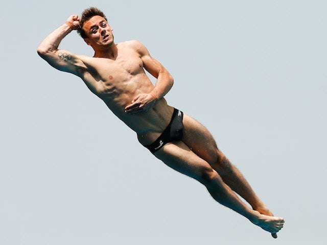 Tom Daley competing in the 10m platform semi-final at the diving World Cup on July 20, 2014