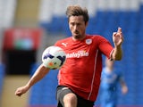 Tommy Smith of Cardiff City in action during the Pre Season Friendly match between Cardiff City and Athletic Club de Bilbao at the Cardiff City Stadium on August 10, 2013