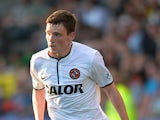 Andrew Robertson of Dundee United in action during the Scottish Premiership League match between Partick Thistle and Dundee United at Firhill Stadium on August 02, 2013