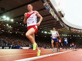 Andy Vernon of England competes in the Men's 5000 metres final at Hampden Park Stadium during day four of the Glasgow 2014 Commonwealth Games on July 27, 2014