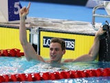 Ben Proud celebrates winning gold in the 50m butterfly on July 25, 2014