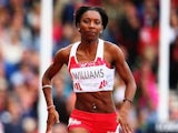 England's Bianca Williams during the women's 100m heats on July 27, 2014