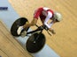 England's Dani King competes in the women's 3000m individual pursuit in the Sir Chris Hoy Velodrome during the 2014 Commonwealth Games in Glasgow, Scotland on July 25, 2014