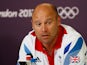 Danny Kerry, coach of the Great Britain women's hockey team speaks during a British Olympic Association Hockey Press Conference ahead of the London 2012 Olympics at the Olympic Park on July 25, 2012