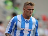 Danny Ward of Huddersfield Town in action during the pre season friendly match between Rotherham United and Huddersfield Town at The New York Stadium on July 20, 2013