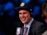 Doug McDermott of Creighton is interviewed after being drafted with the #11 overall pick by the Denver Nuggets during the 2014 NBA Draft at Barclays Center on June 26, 2014