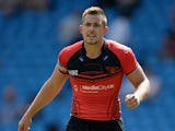 Greg Eden of Salford Red Devils in action during the Super League match between Widnes Vikings and Salford Red Devils at Etihad Stadium on May 17, 2014