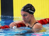 Jazz Carlin of Wales looks on after the Women's 200m Freestyle Heat 4 at Tollcross International Swimming Centre during day one of the Glasgow 2014 Commonwealth Games on July 24, 2014