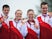 England's gold-winning mixed relay triathlon team Jodie Stimpson, Vicky Holland, Alistair Brownlee and Jonathan Brownlee on July 26, 2014