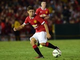 Manchester United's Ander Herrera passes against the LA Galaxy during their Chevrolet Cup match at the Rose Bowl in Pasadena, California on July 23, 2014