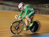 Martyn Irvine of Ireland in action in the Men's Points Race during day three of the 2014 UCI Track Cycling World Championships at the Velodromo Alcides Nieto Patino on February 28, 2014