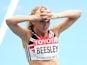 Meghan Beesley of Great Britain looks on after compete in the Women's 400 metres hurdles heats during Day Three of the 14th IAAF World Athletics Championships Moscow on August 12, 2013
