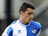 Oliver Norburn of Bristol Rovers in action during the Sky Bet League Two match between Bristol Rovers and Scunthorpe United at The Memorial Ground on August 10, 2013