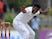 Sri Lankan cricketer Rangana Herath unsuccessfully appeals for a Leg Before Wicket (LBW) decision against unseen South Africa cricketer AB de Villiers during the fourth day of the opening Test match between Sri Lanka and South Africa at the Galle Internat