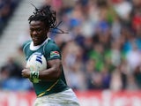 South Africa's Seabelo Senatla runs with the ball on July 27, 2014