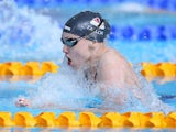 Sophie Taylor on her way to victory in the fifth 100m breaststroke heat on July 27, 2014