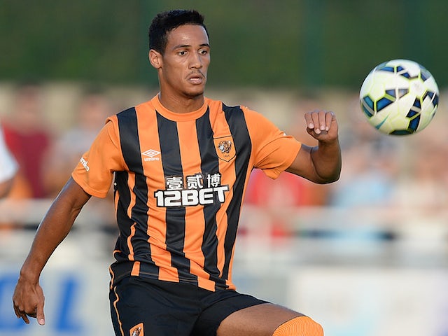 Tom Ince of Hull City during a pre-season friendly match between North Ferriby United and Hull City at the eon visual media stadium on July 19, 2014 