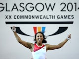 Zoe Smith of England lifts on her way to Gold in the Women's 58kg A Final at Scottish Exhibition And Conference Centre during day three of the Glasgow 2014 Commonwealth Games on July 26, 2014 