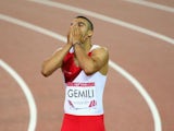 Adam Gemili stands in shock after claiming silver in the men's 100m on July 28, 2014