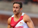 England's Ashley Bryant competing in the 100m of the men's decathlon on July 28, 2014
