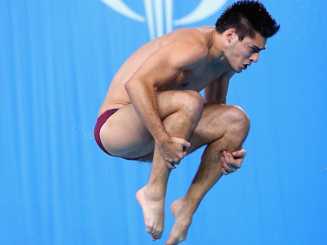 England's Chris Mears competes in the Commonwealth Games men's 1m springboard final at the Royal Commonwealth Pool in Edinburgh on July 30, 2014