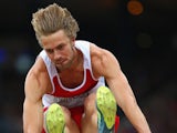 Chris Tomlinson of England competes in the Men's Long Jump qualification at Hampden Park during day six of the Glasgow 2014 Commonwealth Games on July 29, 2014