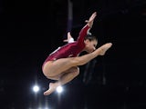 Claudia Fragapane of England performs on the beam during the Women's All-Around final of the Artistic Gymnastics event during the 2014 Commonwealth Games in Glasgow, Scotland, on July 30, 2014