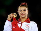 Gold medalist Claudia Fragapane of England poses during the medal ceremony for the Women's Floor Final at SSE Hydro during day nine of the Glasgow 2014 Commonwealth Games on August 1, 2014