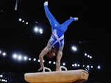 Frank Baines of Scotland competes in the Men's Team Final & Individual Qualification at SECC Precinct during day five of the Glasgow 2014 Commonwealth Games on July 28, 2014