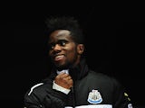  Newcastle scorer Gael Bigirimana looks on before the Barclays Premier League match between Newcastle United and Wigan Athletic at St James' Park on December 3, 2012