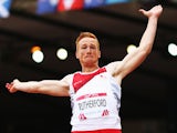 Greg Rutherford of England competes in the Men's Long Jump qualification at Hampden Park during day six of the Glasgow 2014 Commonwealth Games on July 29, 2014