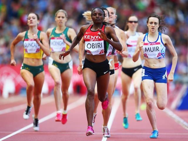 Kenya's Hellen Onsando Obiri sets a new Games record for the women's 1500m on July 28, 2014