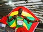 Kirani James of Grenada celebrates winning gold in the Men's 400 metres Final at Hampden Park during day seven of the Glasgow 2014 Commonwealth Games on July 30, 2014