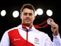 Silver medalist Kristian Thomas of England poses during the medal ceremony for the Men's Vault Final at SSE Hydro during day nine of the Glasgow 2014 Commonwealth Games on August 1, 2014