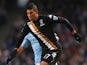 Matthew Briggs of Fulham runs with the ball during the Barclays Premier League match between Manchester City and Fulham at Etihad Stadium on January 19, 2013