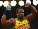 O'dayne Richards of Jamaica competes in the Men's Shot Put final at Hampden Park during day five of the Glasgow 2014 Commonwealth Games on July 28, 2014