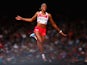 Shara Proctor of England competes in the Women's Long Jump qualification at Hampden Park during day seven of the Glasgow 2014 Commonwealth Games on July 30, 2014