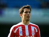 Bojan Krkic of Stoke City in action during the pre season friendly match between Blackburn Rovers and Stoke City at Ewood Park on August 03, 2014