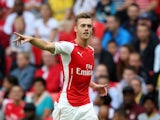 Calum Chambers in action for Arsenal during the Community Shield on August 10, 2014