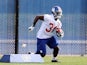David Wilson #34 of the New York Giants work out during Giants minicamp at Timex Performance Center on May 11, 2012 